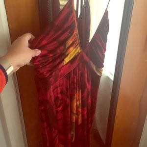 Maxi halter dress with beautiful print